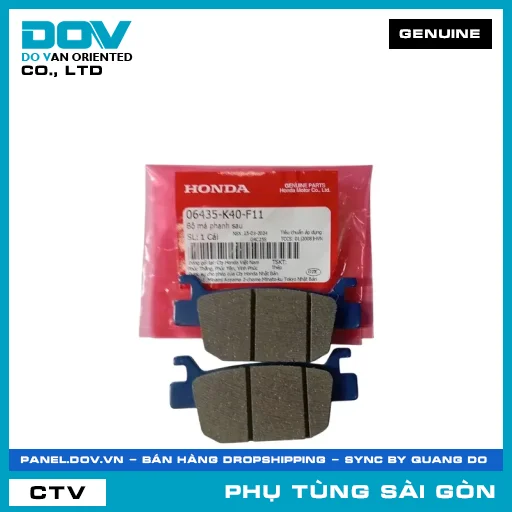 BỘ BỐ THẮNG SAU | HONDA PARTS CODE 06435K40F11 — 06435K40F11