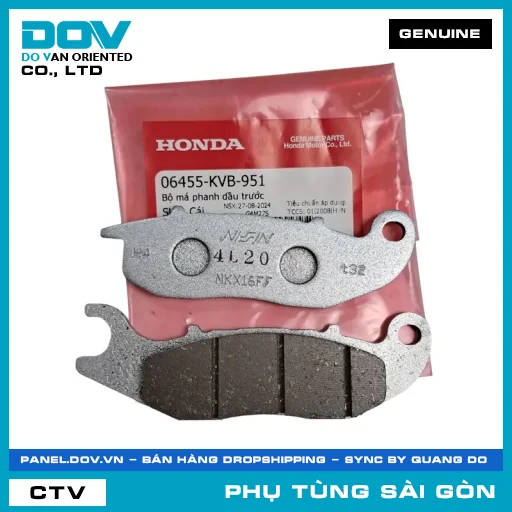 BỘ BỐ THẮNG NHỚT TRƯỚC | HONDA PARTS CODE 06455KVB951 — 06455KVB951