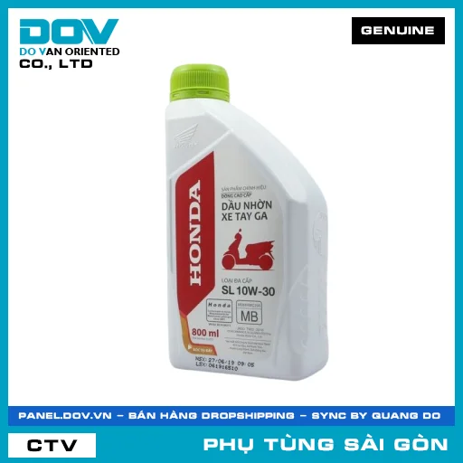 CHAI NHỚT ĐỘNG CƠ XE GA SL-MB10W-30 800ML | HONDA PARTS CODE 082322MBK8LVD — 082322MBK8LVD