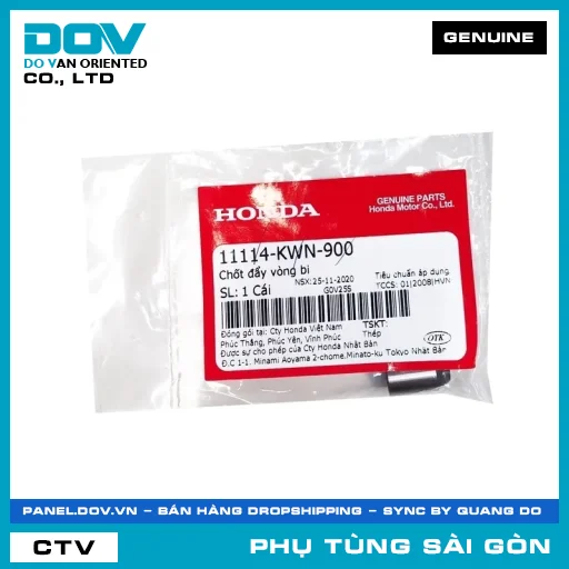 CHỐT ĐẨY VÒNG BI | HONDA PARTS CODE 11114KWN900 — 11114KWN900