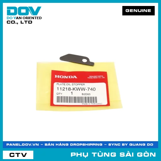 TẤM HÃM PHỐT THÂN MÁY TRÁI | HONDA PARTS CODE 11218KWW740 — 11218KWW740