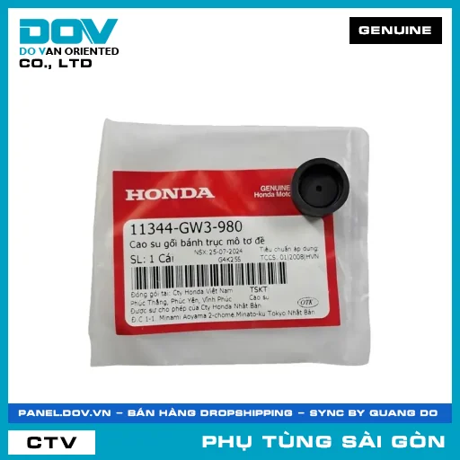 CAO SU GỐI BÁNH TRỤC MÔ TƠ ĐỀ | HONDA PARTS CODE 11344GW3980 — 11344GW3980
