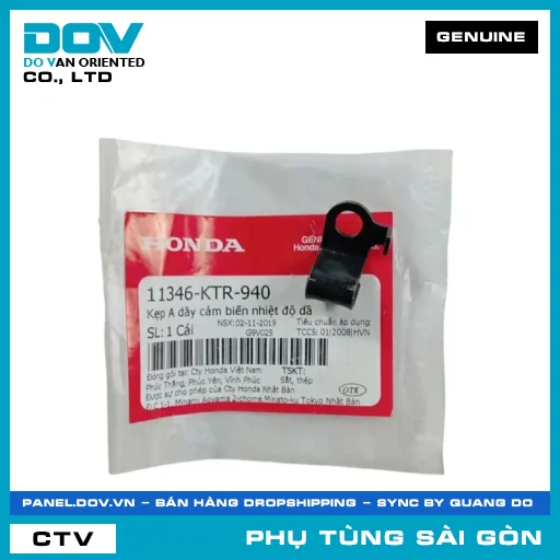 KẸP A DÂY CẢM BIẾN NHIỆT ĐỘ NHỚT | HONDA PARTS CODE 11346KTR940 — 11346KTR940