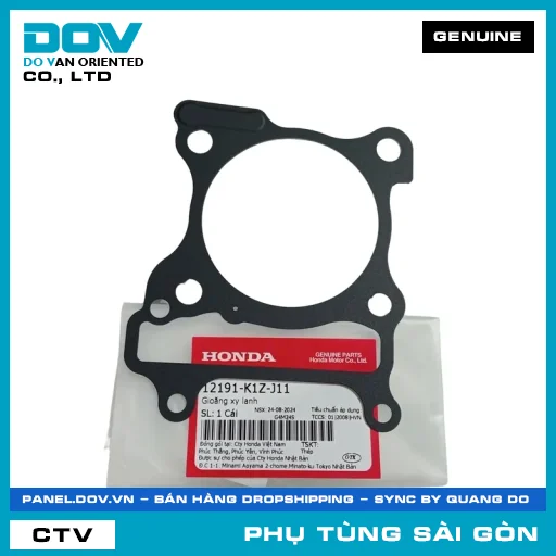 RON XY LANH | HONDA PARTS CODE 12191K1ZJ11 — 12191K1ZJ11
