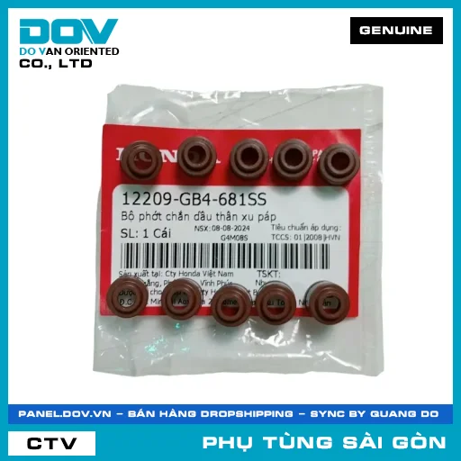 BỘ PHỐT CHẮN NHỚT THÂN XU PÁP | HONDA PARTS CODE 12209GB4681SS — 12209GB4681SS