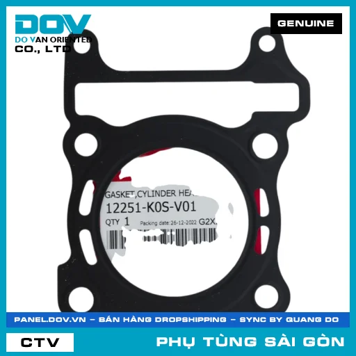 RON MẶT XY LANH MÁY | HONDA PARTS CODE 12251K0SV01 — 12251K0SV01