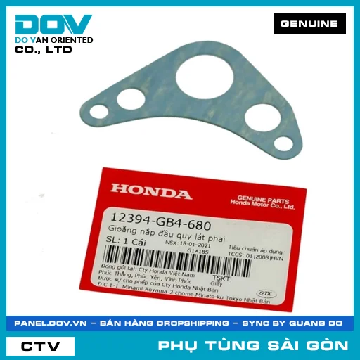 RON NẮP ĐẦU QUY LÁT PHẢI | HONDA PARTS CODE 12394GB4680 — 12394GB4680