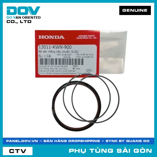 BỘ XÉC MĂNG TIÊU CHUẨN (0.00) | HONDA PARTS CODE 13011KWN900 — 13011KWN900