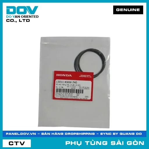 BỘ XÉC MĂNG TIÊU CHUẨN (0.00) | HONDA PARTS CODE 13011KWW740 — 13011KWW740