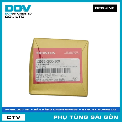 BỘ XÉC MĂNG CỐT 1 (0.25) | HONDA PARTS CODE 13012GCC309 — 13012GCC309