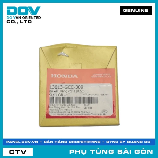BỘ XÉC MĂNG CỐT 2 (0.50) | HONDA PARTS CODE 13013GCC309 — 13013GCC309