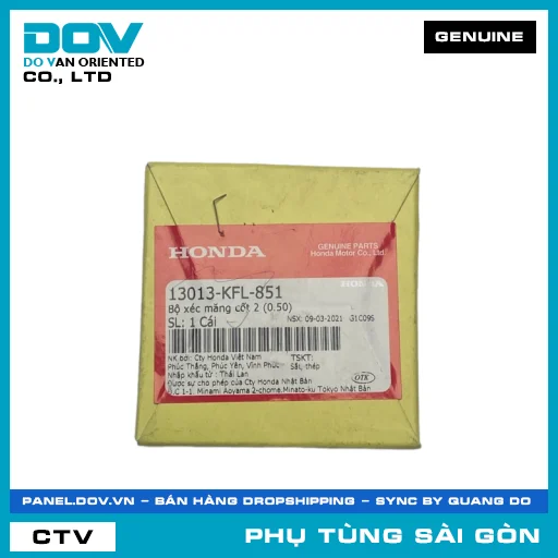 BỘ XÉC MĂNG CỐT 2 (0.50) | HONDA PARTS CODE 13013KFL851 — 13013KFL851