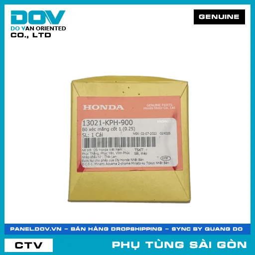 BỘ XÉC MĂNG CỐT 1 (0.25) | HONDA PARTS CODE 13021KPH900 — 13021KPH900