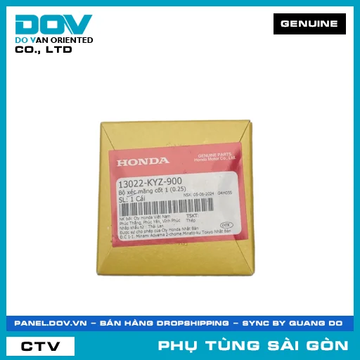 BỘ XÉC MĂNG CỐT 1 (0.25) | HONDA PARTS CODE 13022KYZ900 — 13022KYZ900