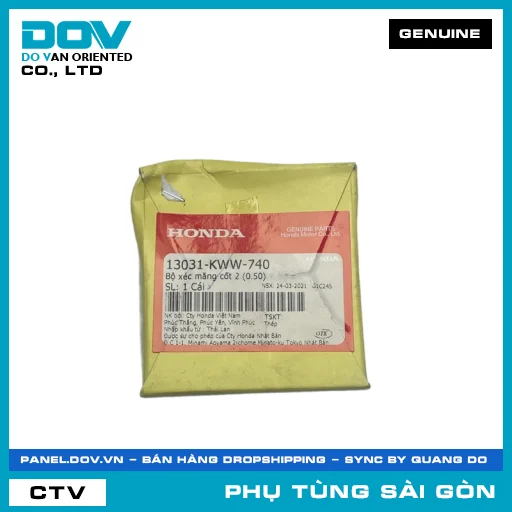 BỘ XÉC MĂNG CỐT 2 (0.50) | HONDA PARTS CODE 13031KWW740 — 13031KWW740