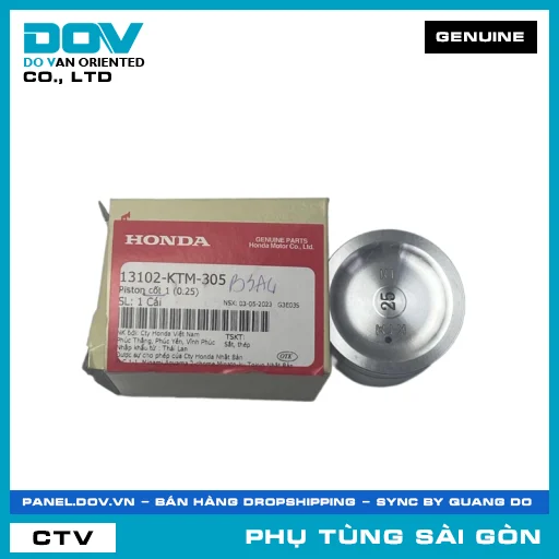 PISTON CỐT 1 (0.25) | HONDA PARTS CODE 13102KTM305 — 13102KTM305