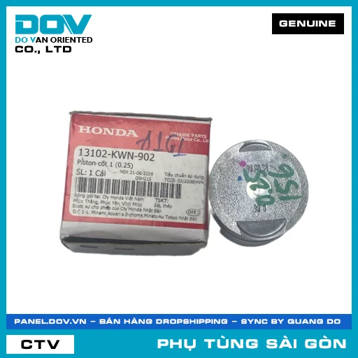 PISTON CỐT 1 (0.25) | HONDA PARTS CODE 13102KWN902 — 13102KWN902