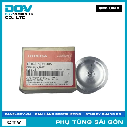 PISTON CỐT 2 (0.50) | HONDA PARTS CODE 13103KTM305 — 13103KTM305