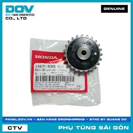 BÁNH DẪN XÍCH CAM (23RĂNG) | HONDA PARTS CODE 14670KWB600 — 14670KWB600