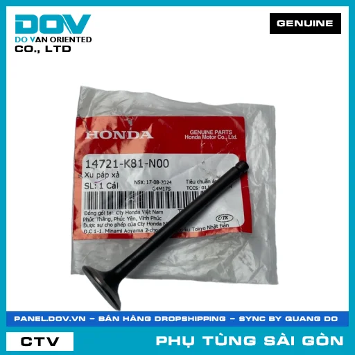 XU PÁP XẢ | HONDA PARTS CODE 14721K81N00 — 14721K81N00