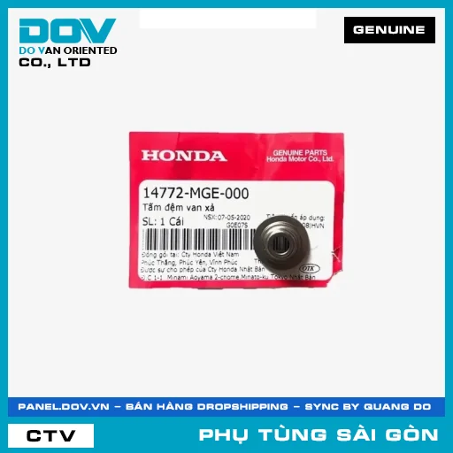 TẤM ĐỆM VAN XẢ | HONDA PARTS CODE 14772MGE000 — 14772MGE000
