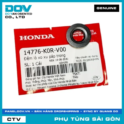 ĐỆM LÒ XO XU PÁP TRONG | HONDA PARTS CODE 14776K0RV00 — 14776K0RV00