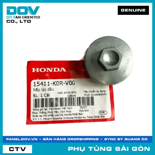 NẮP LỌC NHỚT | HONDA PARTS CODE 15411K0RV00 — 15411K0RV00