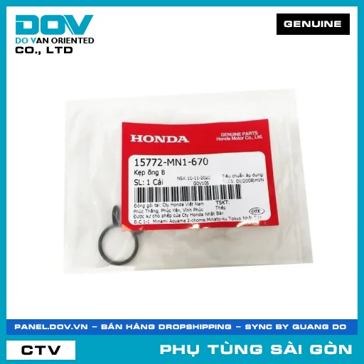 KẸP ỐNG B | HONDA PARTS CODE 15772MN1670 — 15772MN1670