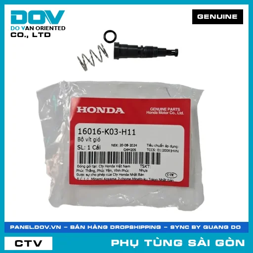 BỘ VÍT GIÓ | HONDA PARTS CODE 16016K03H11 — 16016K03H11