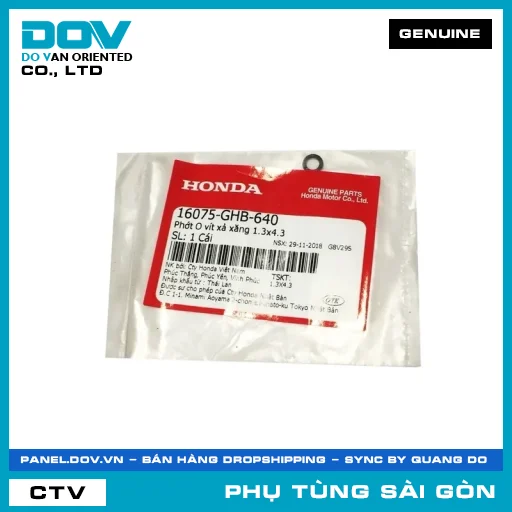 PHỐT O VÍT XẢ XĂNG 1.3X4.3 | HONDA PARTS CODE 16075GHB640 — 16075GHB640