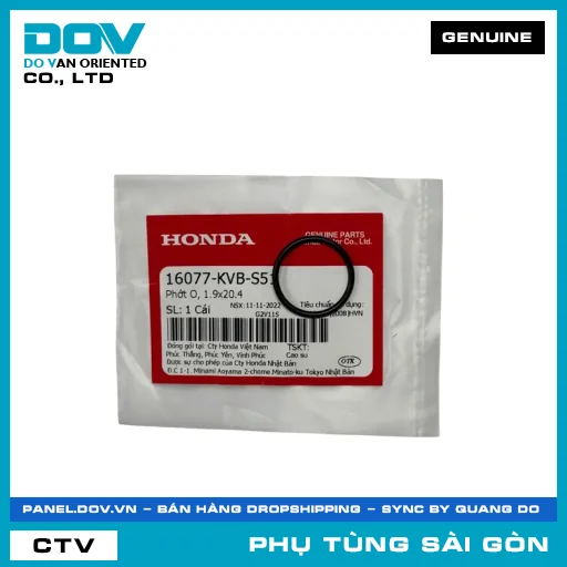 PHỐT O, 1.9X20.4 | HONDA PARTS CODE 16077KVBS51 — 16077KVBS51