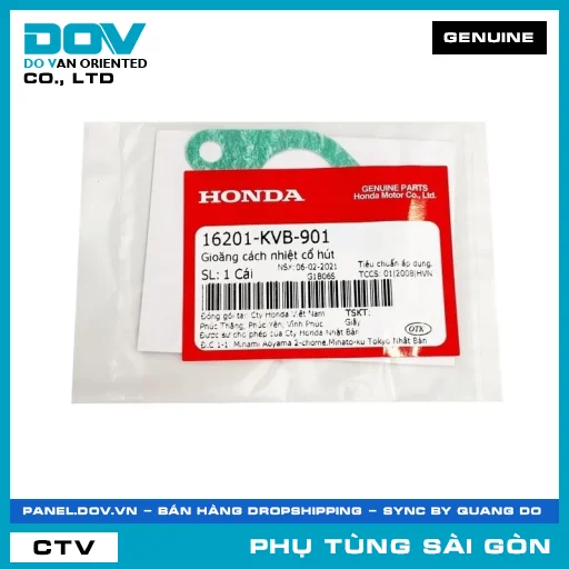RON CÁCH NHIỆT CỔ HÚT | HONDA PARTS CODE 16201KVB901 — 16201KVB901