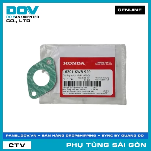 RON CÁCH NHIỆT CỔ HÚT | HONDA PARTS CODE 16201KWB920 — 16201KWB920