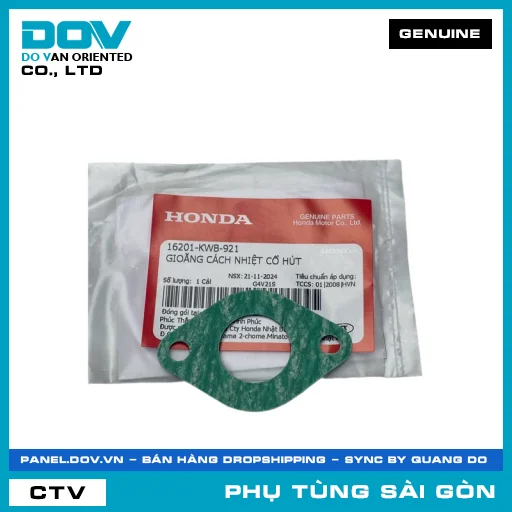 RON CÁCH NHIỆT CỔ HÚT | HONDA PARTS CODE 16201KWB921 — 16201KWB921