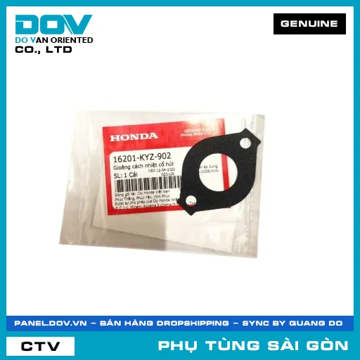 RON CÁCH NHIỆT CỔ HÚT | HONDA PARTS CODE 16201KYZ902 — 16201KYZ902