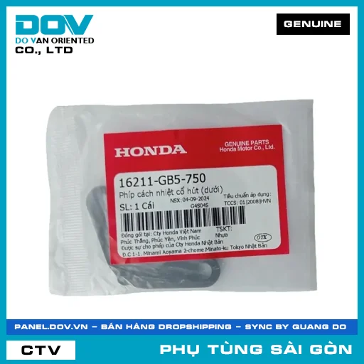 PHÍP CÁCH NHIỆT CỔ HÚT (DƯỚI) | HONDA PARTS CODE 16211GB5750 — 16211GB5750