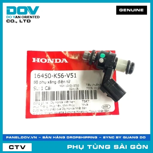 BỘ PHUN NHIÊN LIỆU | HONDA PARTS CODE 16450K56V51 — 16450K56V51
