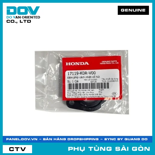 ĐỆM PHÍP CÁCH NHIỆT CỔ HÚT | HONDA PARTS CODE 17119K0RV00 — 17119K0RV00