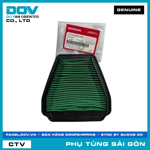 TẤM LỌC GIÓ | HONDA PARTS CODE 17210K56V50 — 17210K56V50