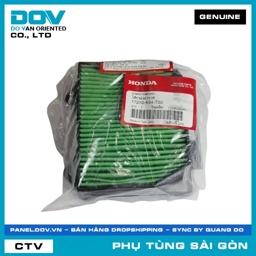 TẤM LỌC GIÓ | HONDA PARTS CODE 17210K94T00 — 17210K94T00