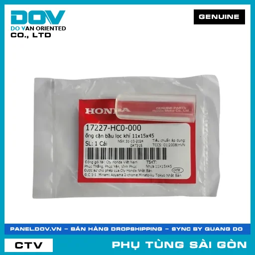 ỐNG CẶN BẦU LỌC GIÓ 11X15X45 | HONDA PARTS CODE 17227HC0000 — 17227HC0000