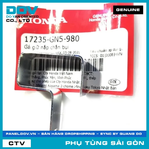 GÁ GIỮ NẮP CHẮN BỤI | HONDA PARTS CODE 17235GN5980 — 17235GN5980