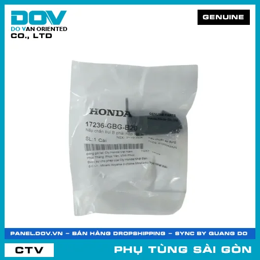 NẮP CHẮN BỤI B PHẢI HỘP LỌC GIÓ | HONDA PARTS CODE 17236GBGB20 — 17236GBGB20