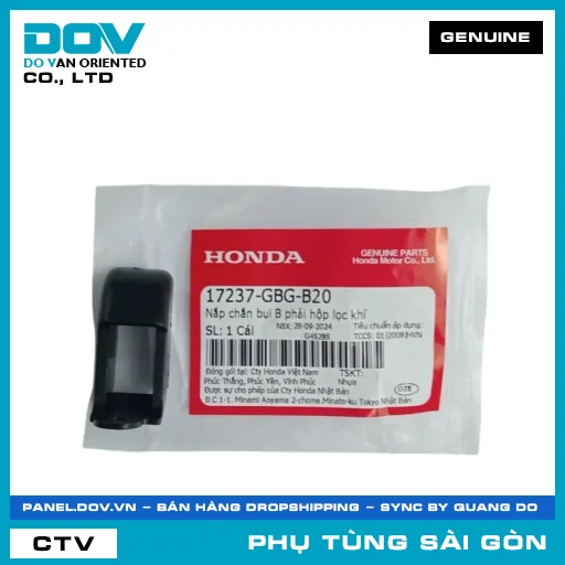 NẮP CHẮN BỤI B PHẢI HỘP LỌC GIÓ | HONDA PARTS CODE 17237GBGB20 — 17237GBGB20