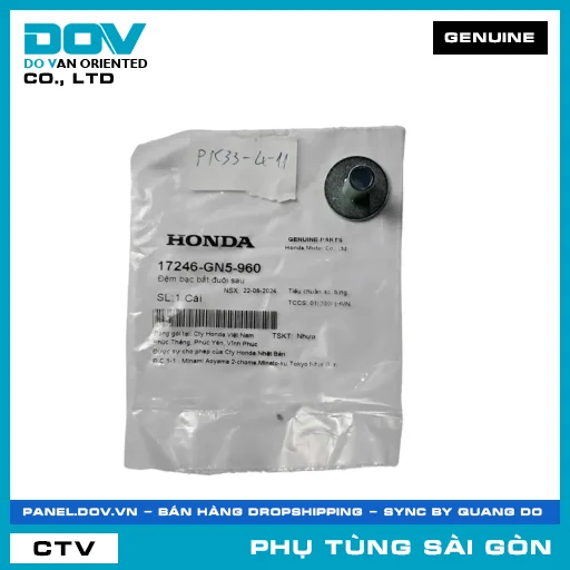 ĐỆM BẠC BẮT ĐUÔI SAU | HONDA PARTS CODE 17246GN5960 — 17246GN5960