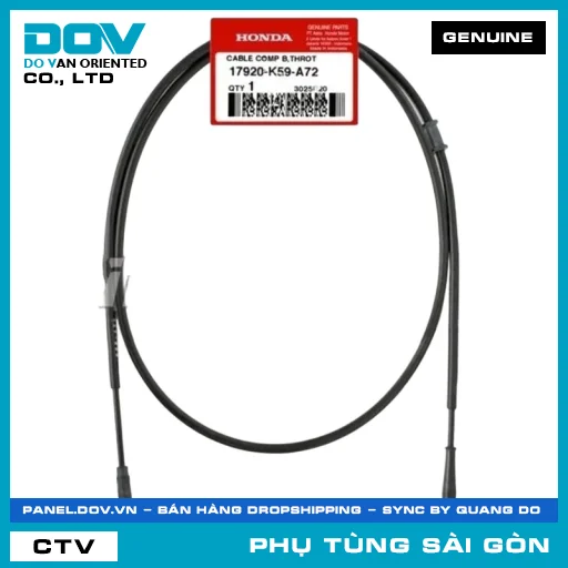 DÂY GA B | HONDA PARTS CODE 17920K59A72 — 17920K59A72