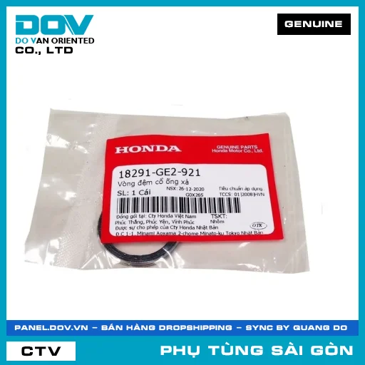LONG ĐỀN CỔ ỐNG XẢ (PÔ) | HONDA PARTS CODE 18291GE2921 — 18291GE2921