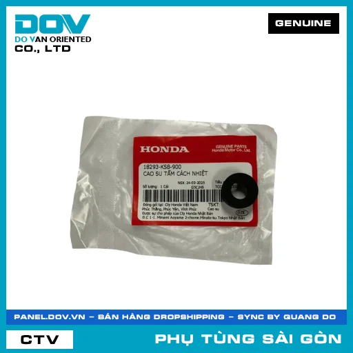 CAO SU TẤM CÁCH NHIỆT | HONDA PARTS CODE 18293KSB900 — 18293KSB900