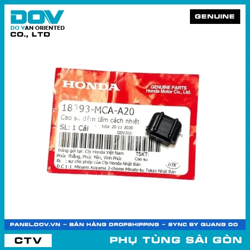 CAO SU ĐỆM TẤM CÁCH NHIỆT | HONDA PARTS CODE 18293MCAA20 — 18293MCAA20