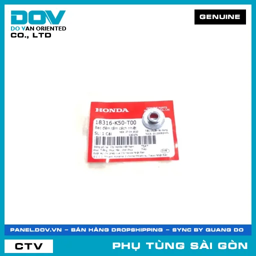 BẠC ĐỆM TẤM CÁCH NHIỆT | HONDA PARTS CODE 18316K50T00 — 18316K50T00